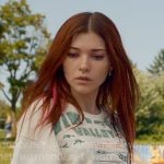 Abby’s graphic print sweatshirt on Ginny & Georgia
