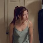 Abby’s green slip dress for the dance on Ginny & Georgia