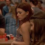 Abby’s metallic denim dress on Ginny & Georgia