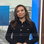 Adelle’s black belted mini dress on Today