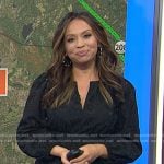 Adelle’s black embroidered mini dress on Today