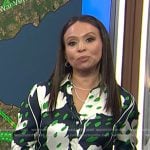 Adelle’s black printed shirt on Today