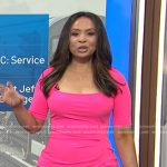 Adelle’s pink square-neck dress on Today