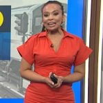 Adelle’s red shirtdress on Today