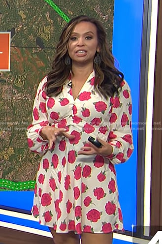 Adelle’s rose print mini dress on Today