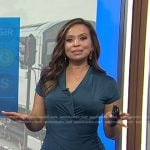 Adelle’s teal wrap sheath dress on Today