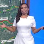 Adelle’s white asymmetric hem dress on Today