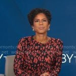 Adriana Diaz’s red leopard print dress on CBS Mornings
