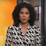 Adriana Diaz’s printed jumpsuit on CBS Mornings