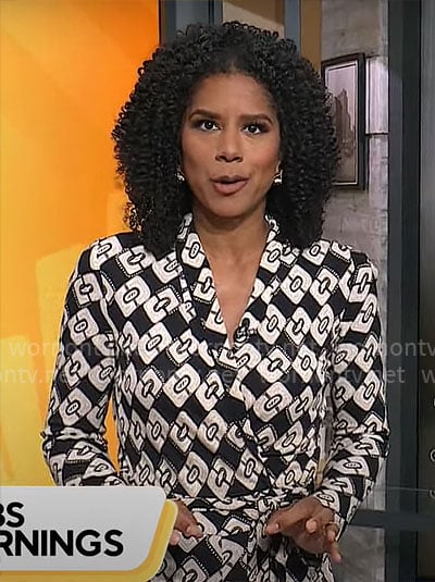 Adriana Diaz’s printed jumpsuit on CBS Mornings