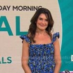 Adriane Kiss’s blue floral dress on CBS Mornings
