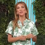 Adrianna Costa’s leaf print romper on Access Hollywood
