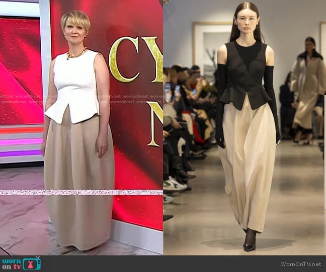 Ashlyn F/W 2025 Persimmon Song Collection worn by Cynthia Nixon on Today