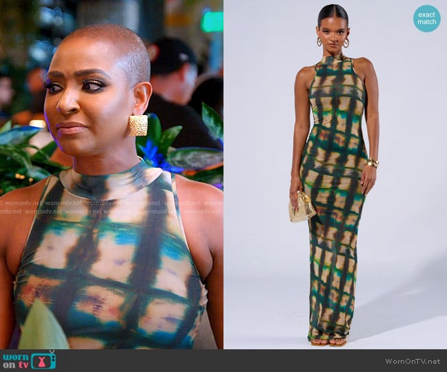 Akira Cool For the Summer Printed Maxi Dress worn by Guerdy Abraira (Guerdy Abraira) on The Real Housewives of Miami