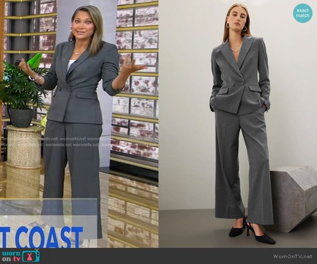 Aknvas Arken Blazer and Elin Pants worn by Ginger Zee on Good Morning America