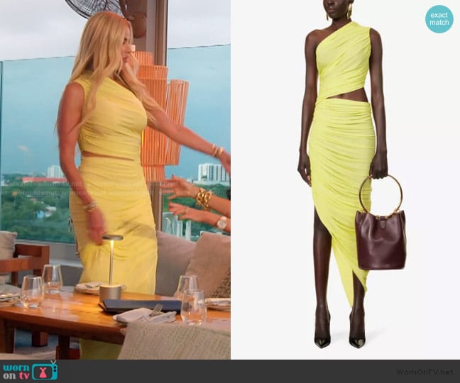 Alaia Cut-out fitted stretch-woven midi dress worn by Alexia Echevarria (Alexia Echevarria) on The Real Housewives of Miami