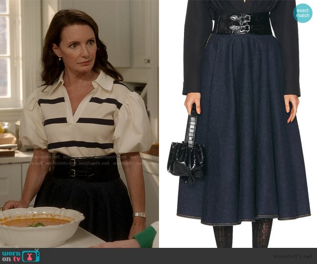 Alaia Belt Skirt worn by Charlotte York (Kristin Davis) on And Just Like That