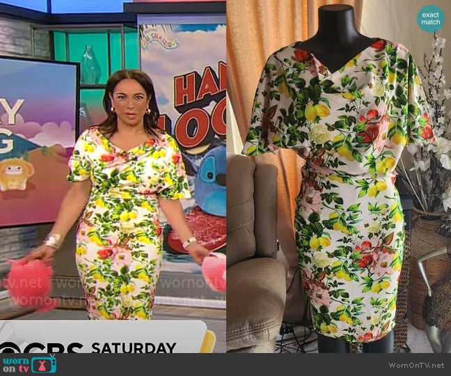 Alexia Admor Olivia Dress worn by Michelle Miller on CBS Mornings