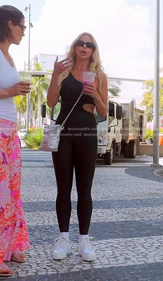Alexia's black cutout bodysuit on The Real Housewives of Miami