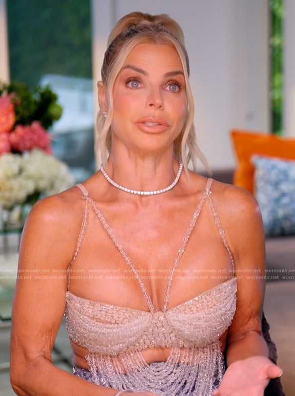 Alexia’s beaded confessional top on The Real Housewives of Miami
