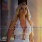 Alexia’s white cutout halter dress on The Real Housewives of Miami