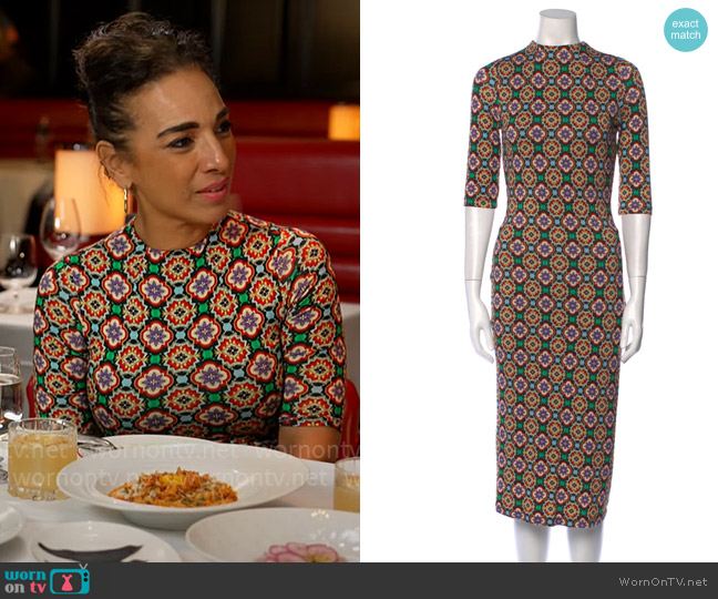 Alice + Olivia Delora Dress worn by Michelle Miller on CBS Mornings