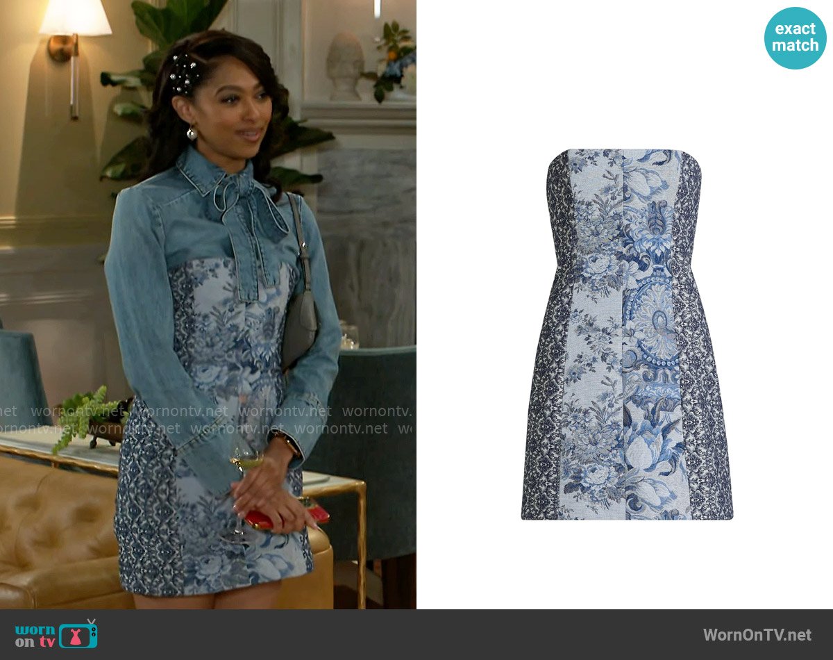 Alice + Olivia Violet Dress worn by Kat Richardson (Colby Muhammad) on Beyond the Gates