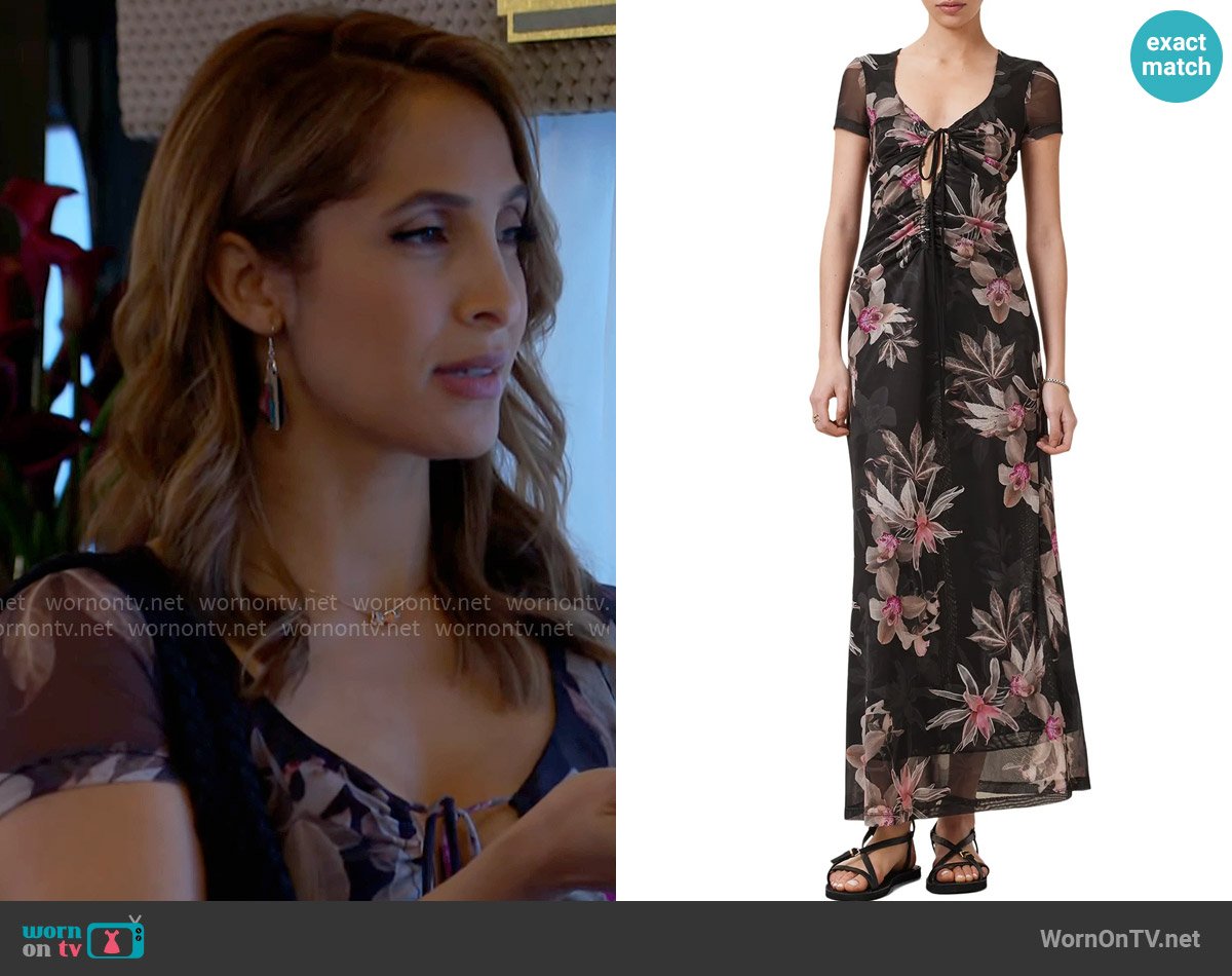 All Saints Gabby Dress in Adena worn by Lily Winters (Christel Khalil) on The Young and the Restless
