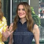 Allison Williams’s sleeveless denim shirtdress on Today