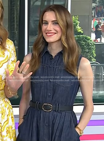 Allison Williams’s sleeveless denim shirtdress on Today
