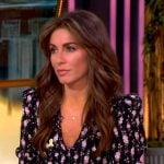 Alyssa’s floral print twist front dress on The View