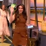 Alyssa’s brown sleeveless dress on The View
