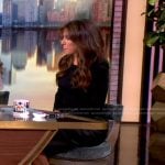Alyssa’s black puff sleeve top on The View