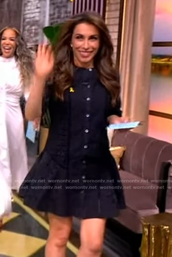 Alyssa's black eyelet mini dress on The View