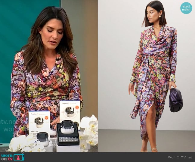 Amanda Uprichard Salvador Gown worn by Adriane Kiss on CBS Mornings