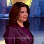 Ana’s burgundy leather blazer on The View