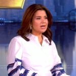 Ana’s white embroidered panel top on The View