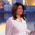 Ana’s white polka dot print shirtdress on The View