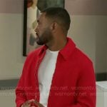 Andre’s red jacket on Beyond the Gates