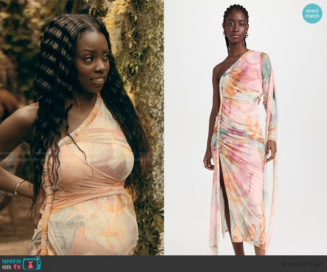 Andrea Iyamah Turi Mesh Dress worn by Kiesha Williams (Birgundi Baker) on The Chi