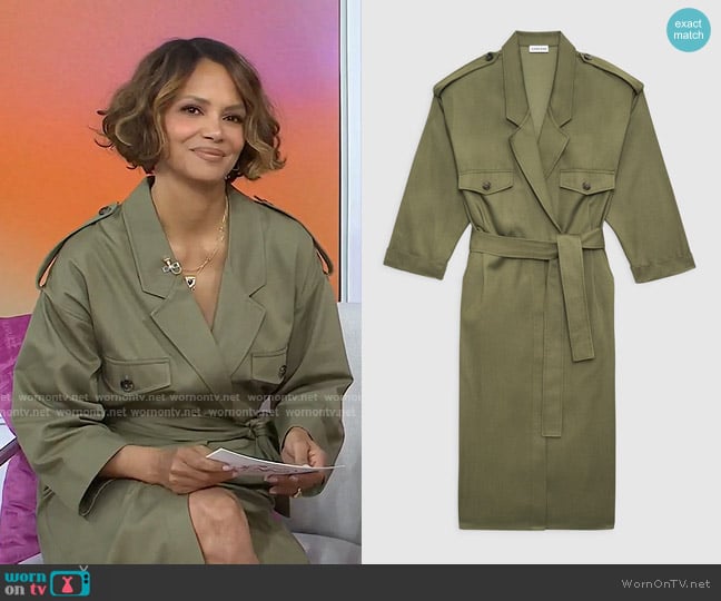 Anine Bing Zelda Dress in Olive