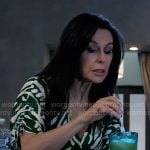 Anna's green printed midi dress on General Hospital