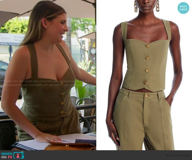Aqua x Liat Burch Corset Style Tank Top worn by Janet Caperna on The Valley