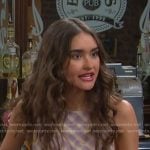 Ari’s floral plaid mini dress on Days of our Lives