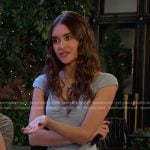 Ari’s grey bow pocket mini dress on Days of our Lives