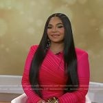 Ashanti’s pink pleated mini dress on Today