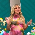 Ashley Bellman’s blurred floral dress on CBS Mornings
