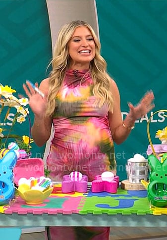Ashley Bellman's blurred floral dress on CBS Mornings