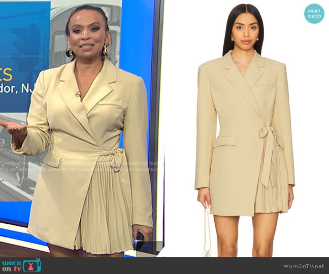 ASTR the Label Kesari Dress in Butter worn by Adelle Caballero on Today