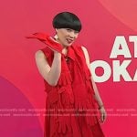 Atsuko Okatsuka’s red glove layered dress on Today